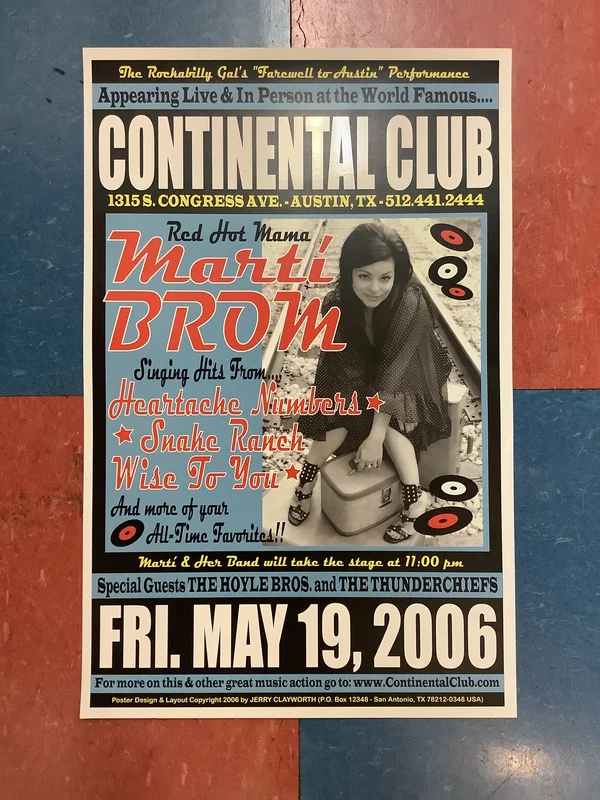 Marti Brom at Continental Club - Poster (2006)