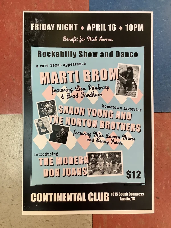 Marti Brom at Continental Club (Poster)