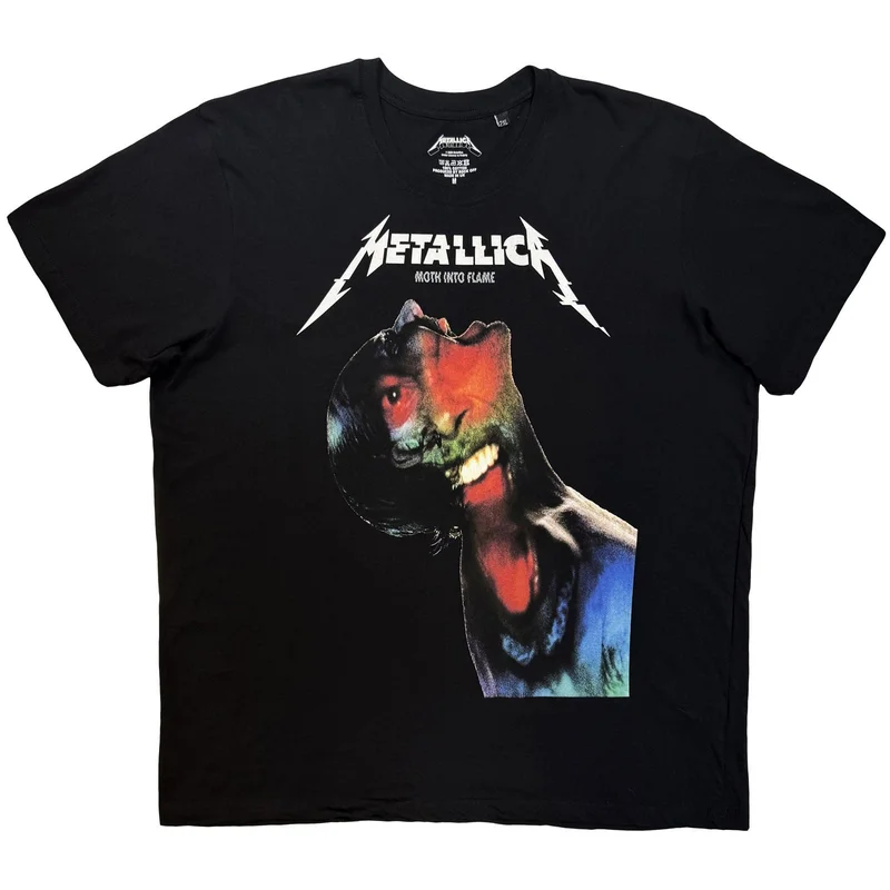 Metallica Unisex T-Shirt: Moth Into Flame Black