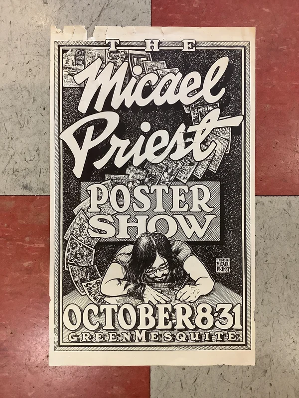 Micael Priest Poster Show at Green Mesquite - 1989 (Poster)