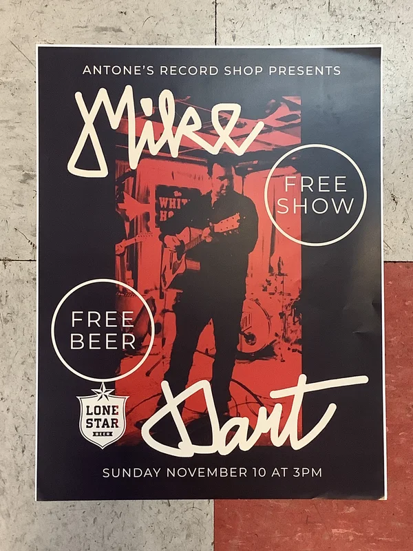Mike Dart In-Store (Poster)