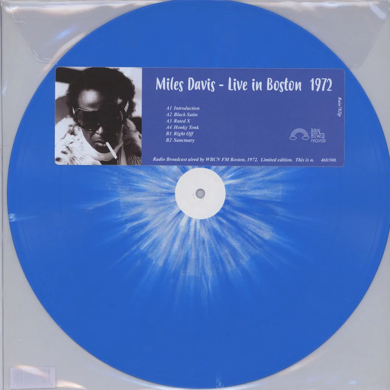 Miles Davis - Live in Boston 1972 LP (Ltd Blue / White Burst Vinyl Edition)