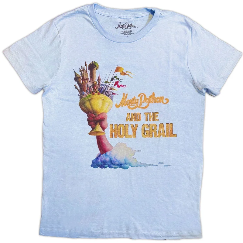 Monty Python Ladies T-Shirt: Holy Grail Lifted Light Blue