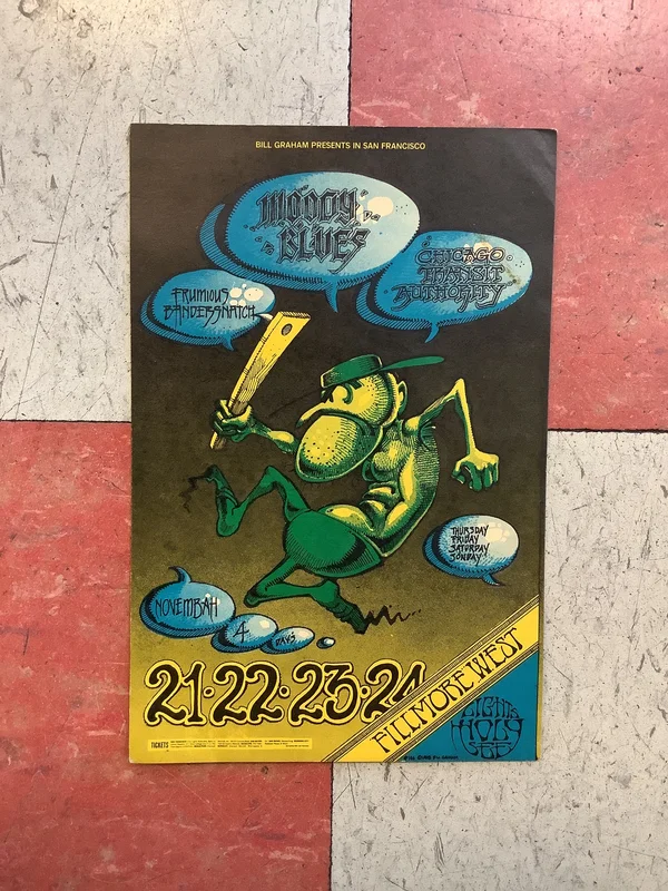 Moody Blues at Fillmore West - 1968 (Postcard)