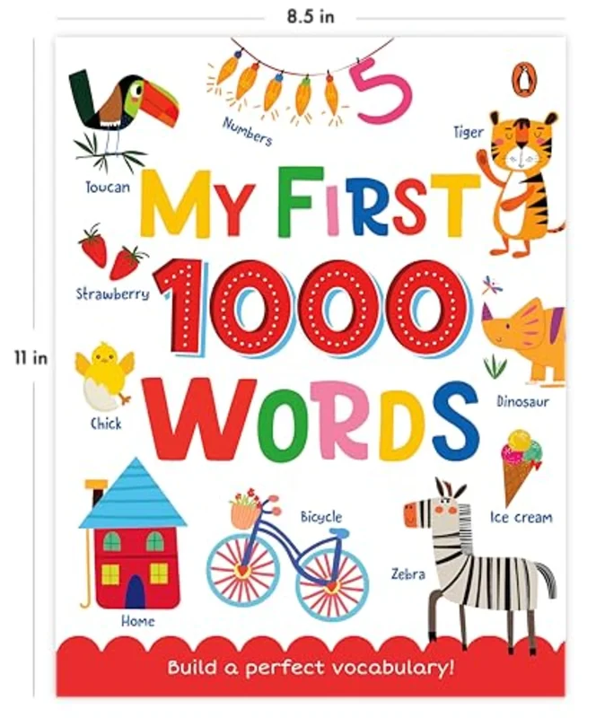 My First 1000 Words : Illustrated Picture Book to Learn 1000 Important Words | Includes Body Parts, Things Around Us, Musical Instruments, Sports, Land Forms and more | Build Vocabulary and literacy S