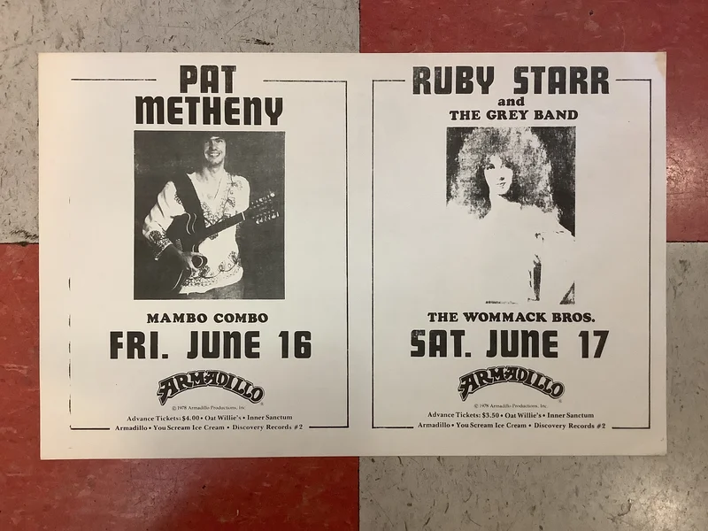 Pat Metheny and Ruby Starr at Armadillo - 1978 (Poster)