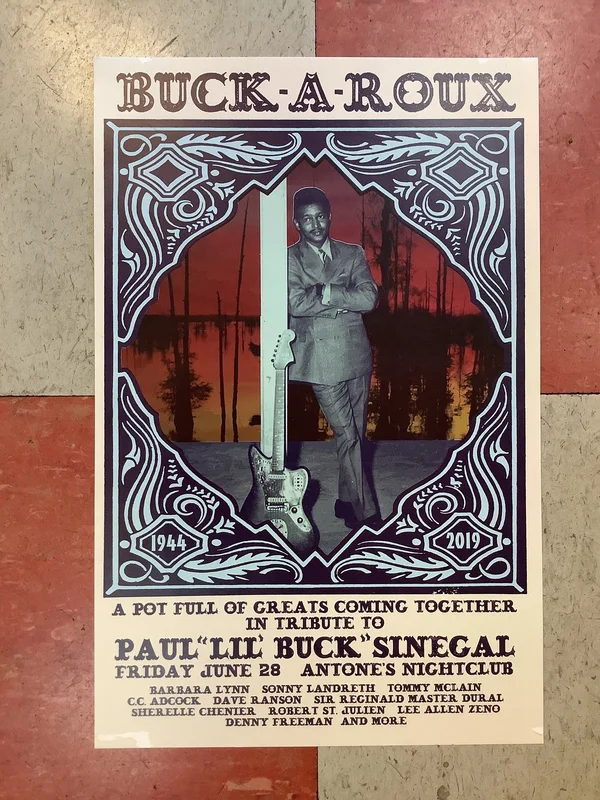 Paul "Lil' Buck" Sinegal Tribute Show at Antone's Nightclub - 2019 (Poster)
