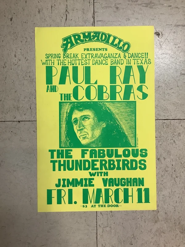 Paul Ray and The Cobras/The Fabulous Thunderbirds at Armadillo - 1977 (Poster)