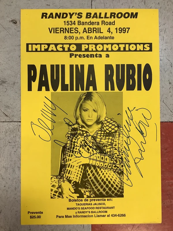 Paulina Rubio at Randy's Ballroom - 1997 (Poster)