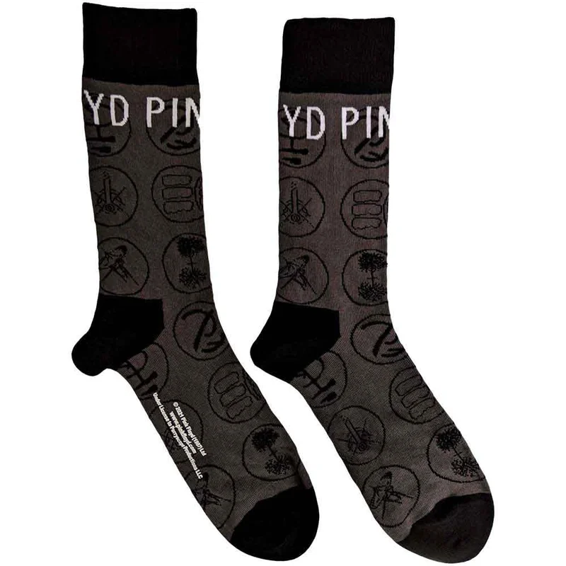 Pink Floyd Unisex Ankle Socks: Later Years Charcoal Grey
