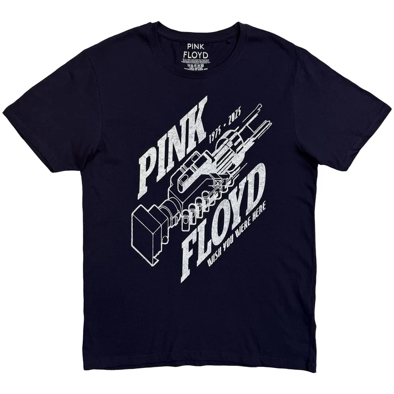 Pink Floyd Unisex T-Shirt: Robot Hands Navy Blue