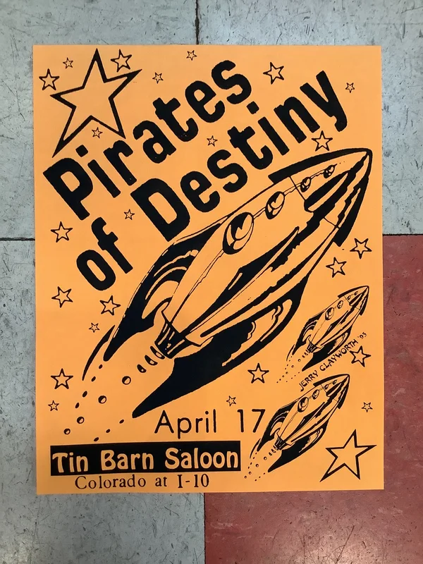 Pirates of Destiny at Tin Barn Saloon - 1993 (Poster)