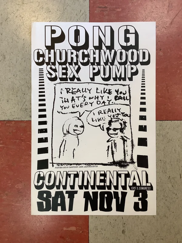 Pong at Continental Club - 2018 (Poster)