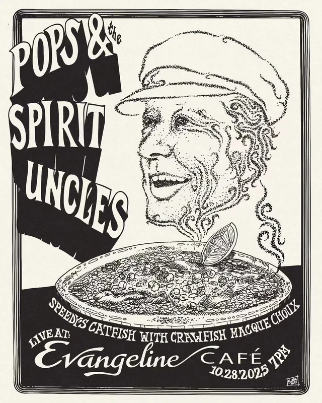 Pops & The Spirit Uncles Illustration Poster