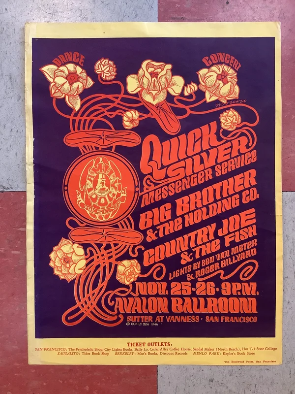 Quicksilver Messenger Service at Avalon Ballroom - 1966 (Poster)