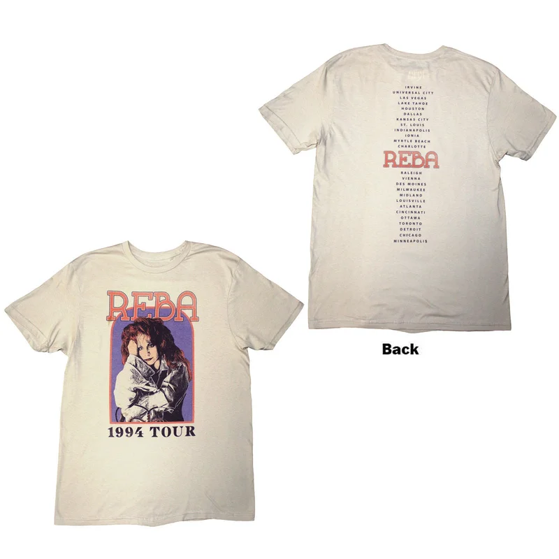 Reba McEntire Unisex T-Shirt: 1994 Tour Natural