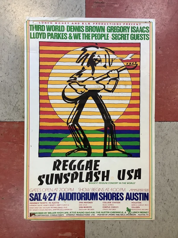 Reggae Sunsplash USA at Auditorium Shores Austin - 1985 (Poster)