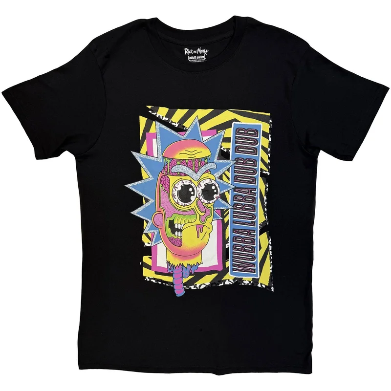 Rick & Morty Unisex T-Shirt: Wubba Lubba Dub Dub Black