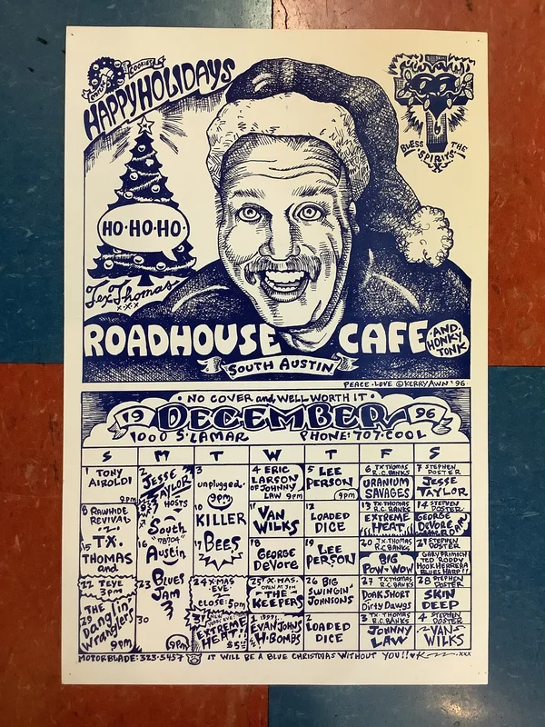 Roadhouse Cafe South Austin December Calendar - 1996 (Poster)