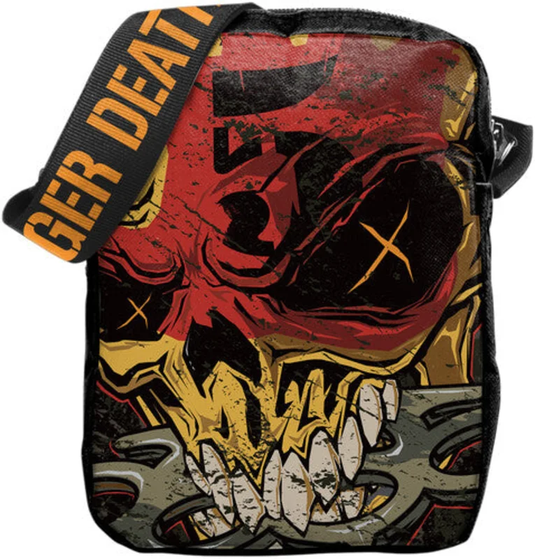 Rocksax - Five Finger Death Punch - Way Of The Fist Logo - Crossbody Bag - With Stash Pockets (Red Skull)