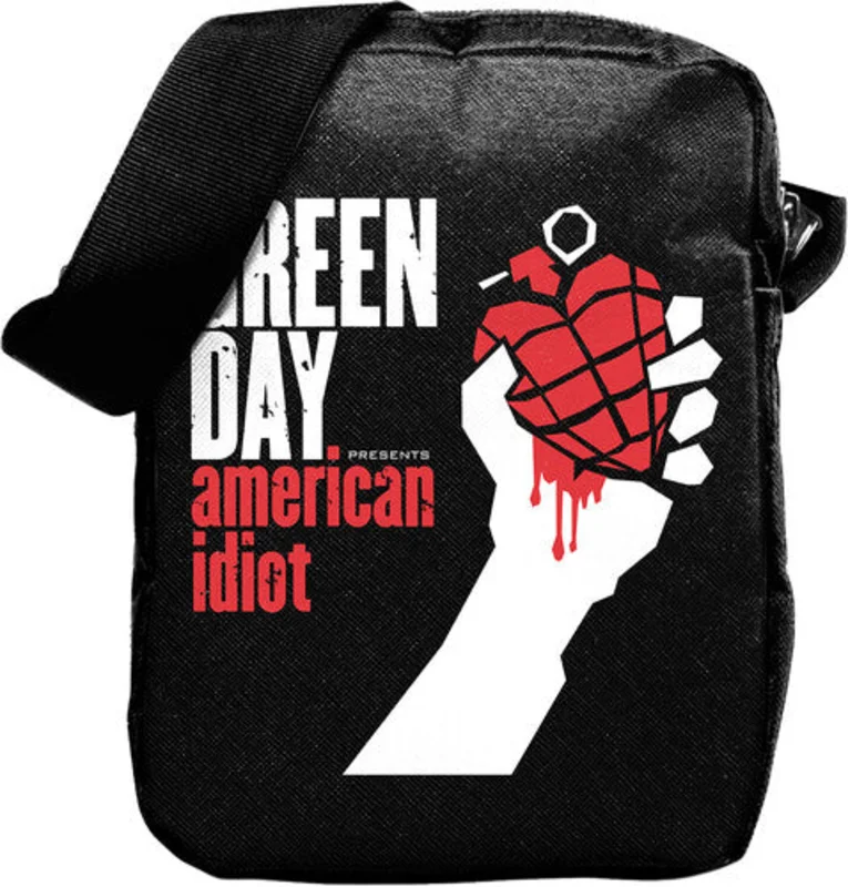 Rocksax - Green Day - American Idiot - Crossbody Bag With Stash Pockets (Black)