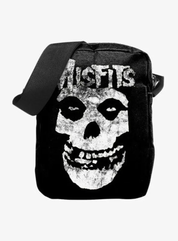 Rocksax - Misfits - Glow Fiend Logo -Crossbody Bag with Stash Pockets (Black)