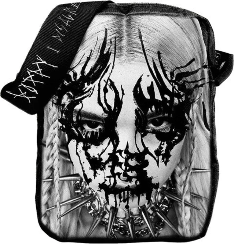 Rocksax - Poppy - Disagree - Crossbody Bag With Stash Pockets (Black)