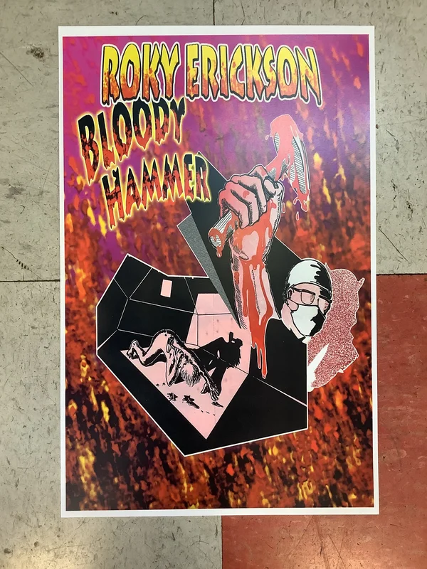 Roky Erickson "Bloody Hammer" (Poster)