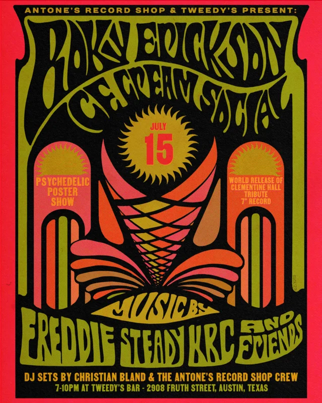 Roky Erickson Ice Cream Social - 2023 (Poster)
