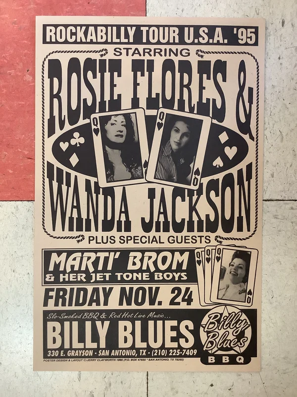 Rosie Flores & Wanda Jackson at Billy Blues - 1995 (Poster)