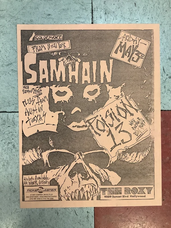 Samhain and Poison 13 at The Roxy (Poster)