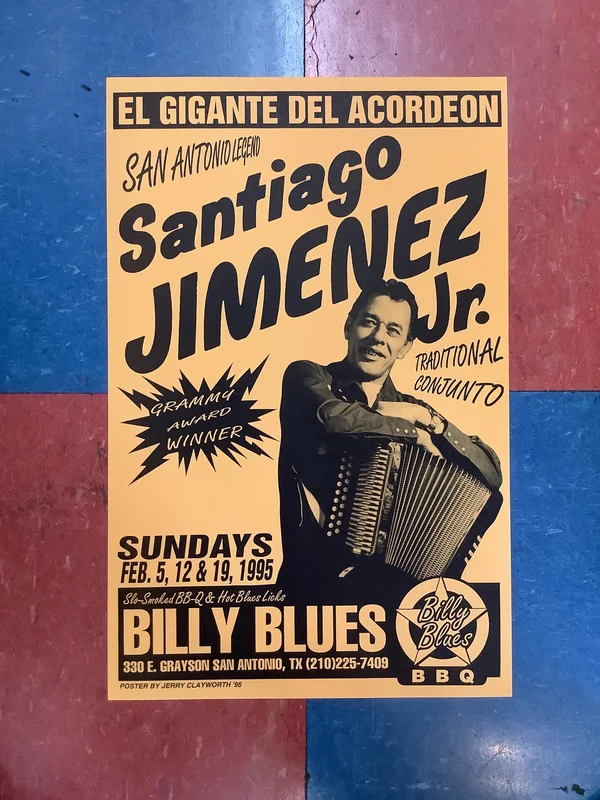 Santiago Jimenez Jr. at Billy Blues - 1995 (Poster)