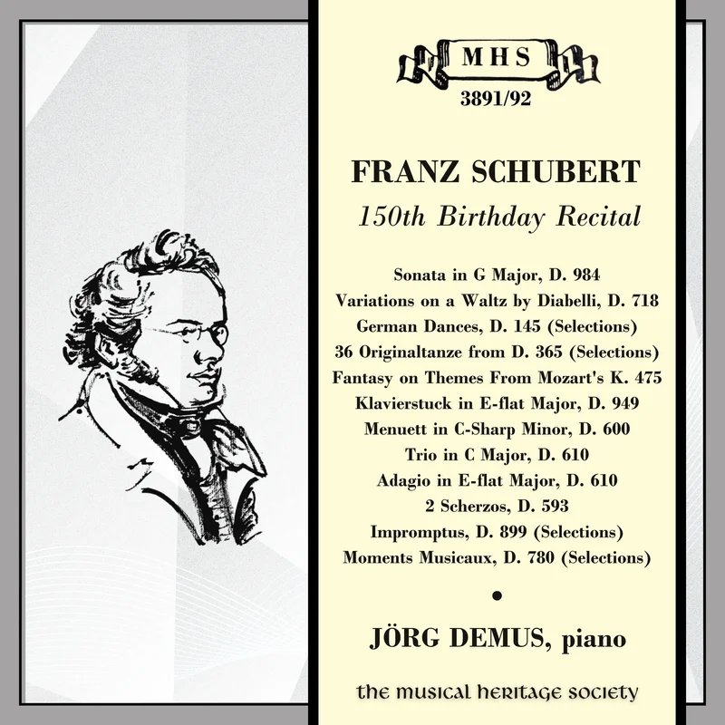 Schubert: 150th Commemorative Recital - Jrg Demus, piano