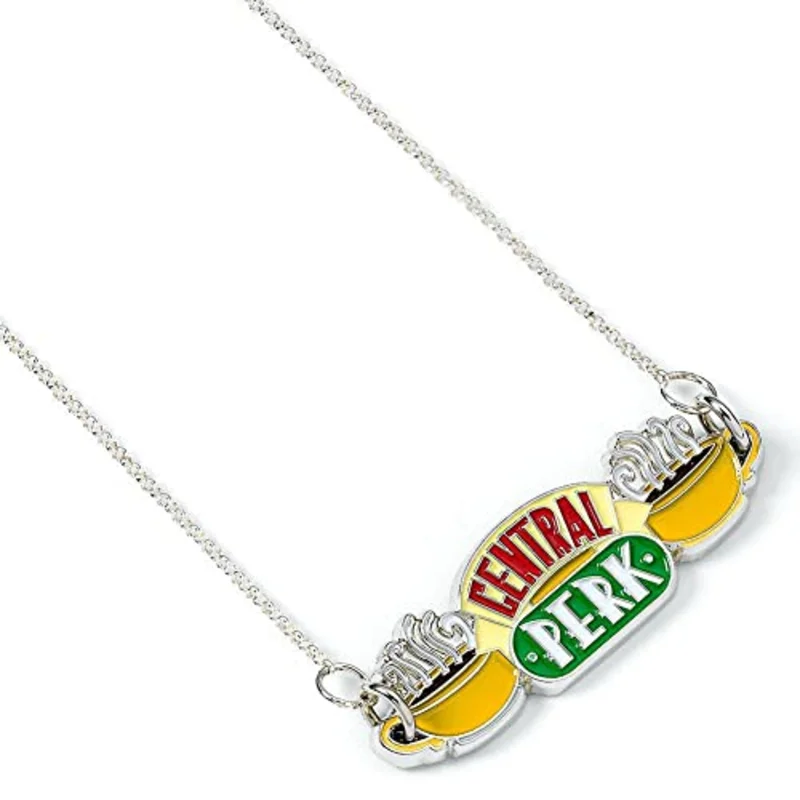 Silver Central Perk Logo Pendant Necklace