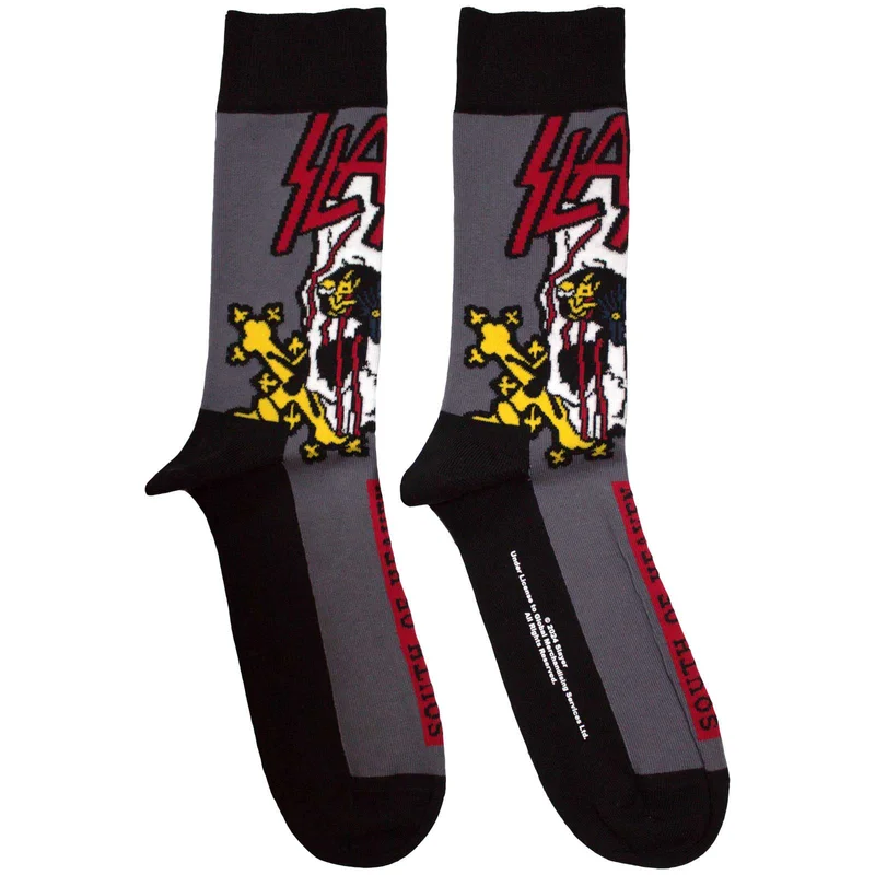 Slayer Unisex Ankle Socks: South Of Heaven Colour Charcoal Grey