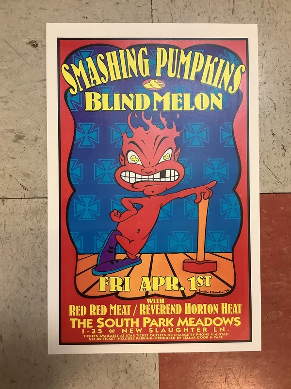 Smashing Pumpkins & Blind Melon at The Southpark Meadows - 1994 (Poster)
