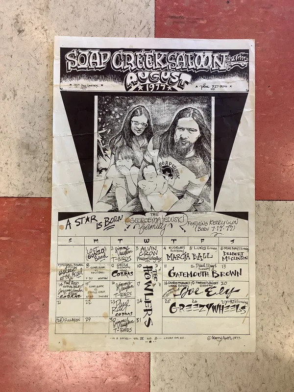 Soap Creek Saloon August Calendar - 1977 (Poster)