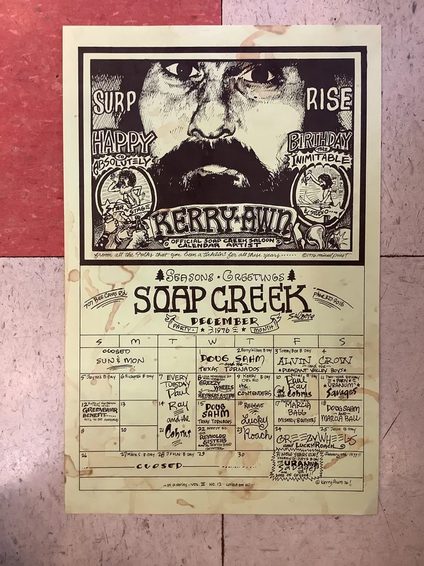 Soap Creek Saloon December Calendar - 1976 (Poster)