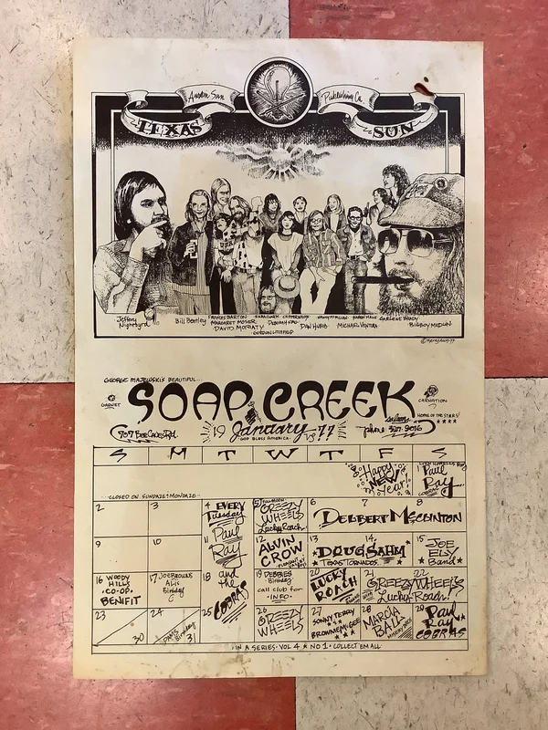 Soap Creek Saloon January Calendar - 1977 (Poster)