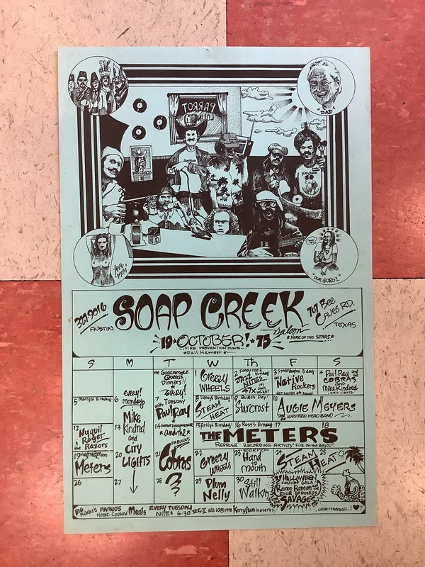 Soap Creek Saloon October Calendar - 1975 (Poster)