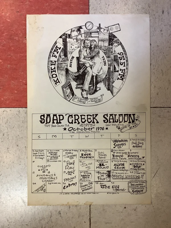 Soap Creek Saloon October Calendar - 1976 (Poster)