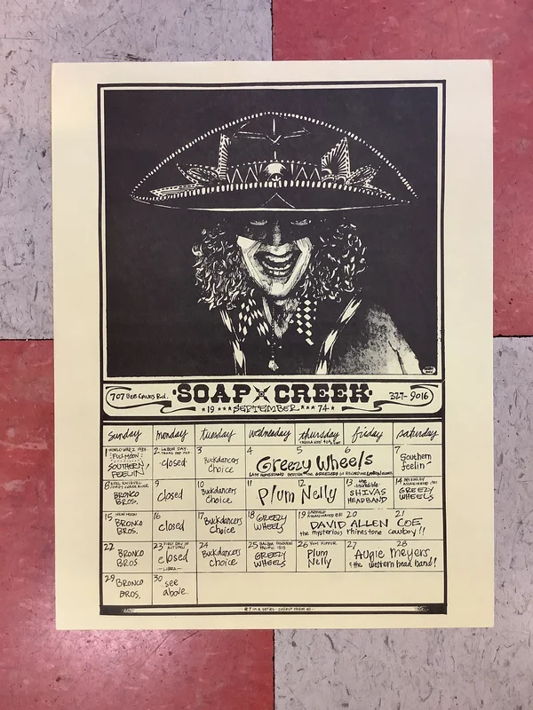 Soap Creek Saloon September Calendar - 1974 (Poster)