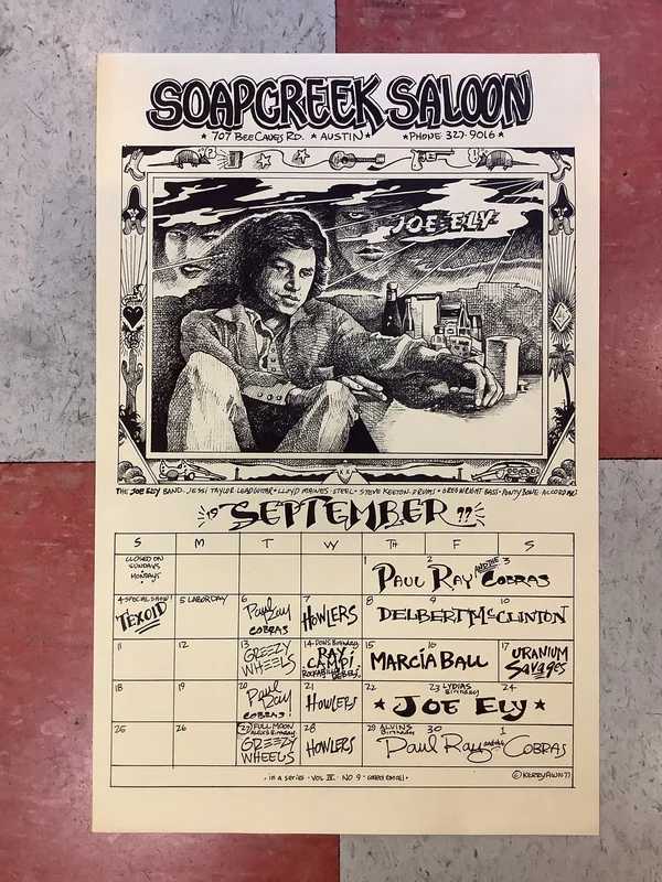 Soap Creek Saloon September Calendar - 1977 (Poster)