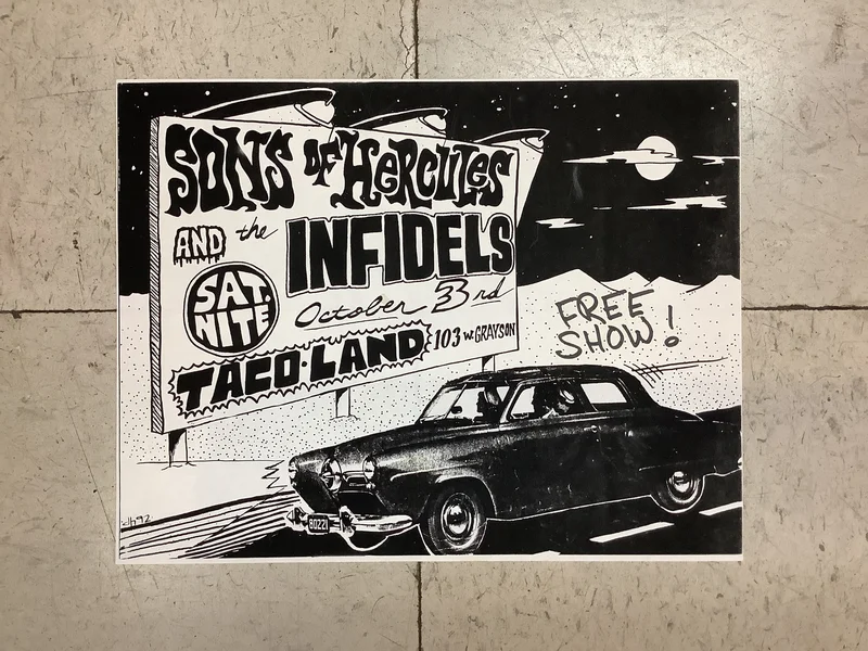 Sons of Hercules with The Infidels at Taco Land - 1992 (Poster)