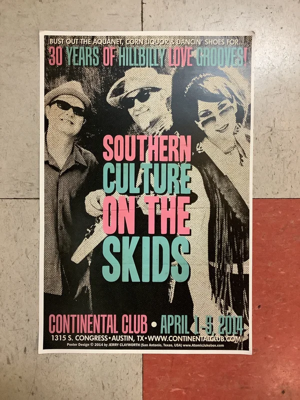 Southern Culture on the Skids at Continental Club - 2014 (Poster)