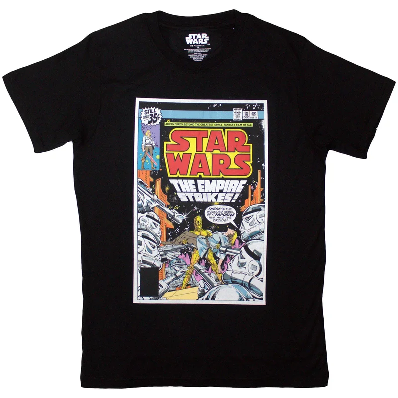 Star Wars Unisex T-Shirt: The Empire Strikes Comic Cover Large