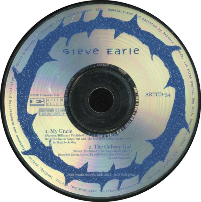Steve Earle - My Uncle (Live) / The Galway Girl (Live) (CD)