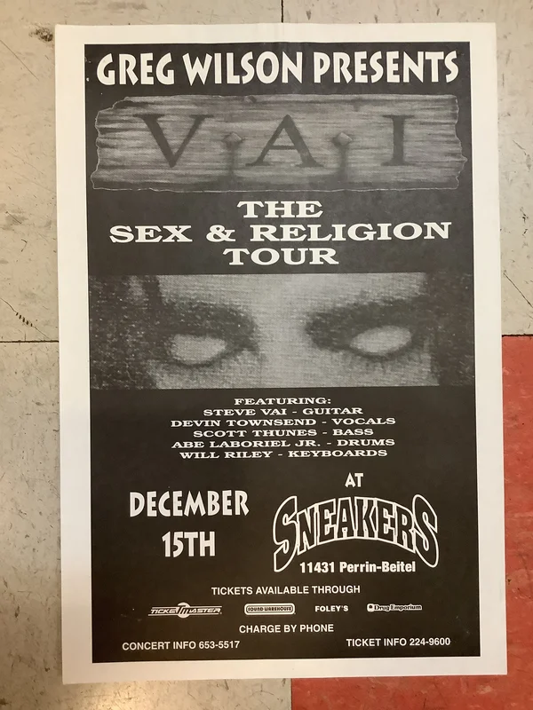 Steve Vai at Sneakers (Poster)