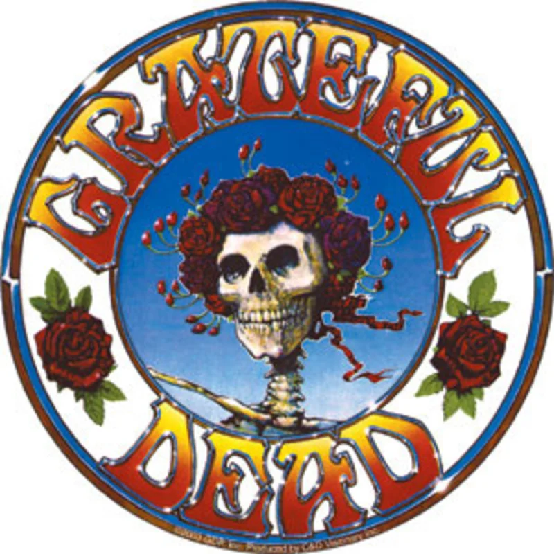 Stickers: Grateful Dead-Skull & Roses (officially licensed)