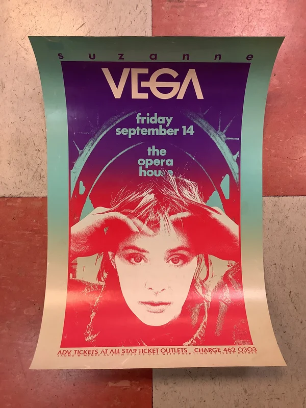 Suzanne Vega at Austin Opera House - 1990 (Poster)